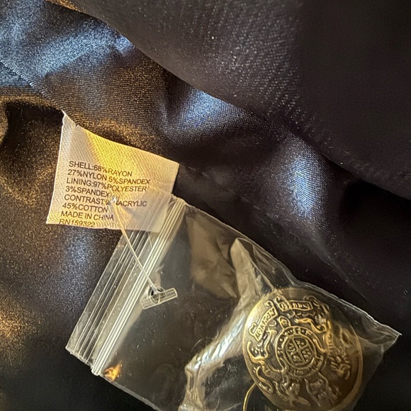 FREE SHIP Evereve Dawson Blazer Women Size L Navy - Picture 5 of 5